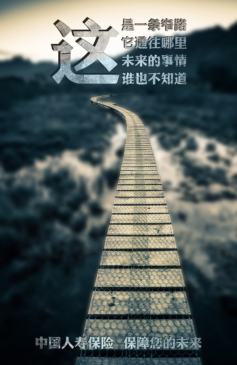 自由作品_海报_环境_中国人寿保险(乱取)_原创