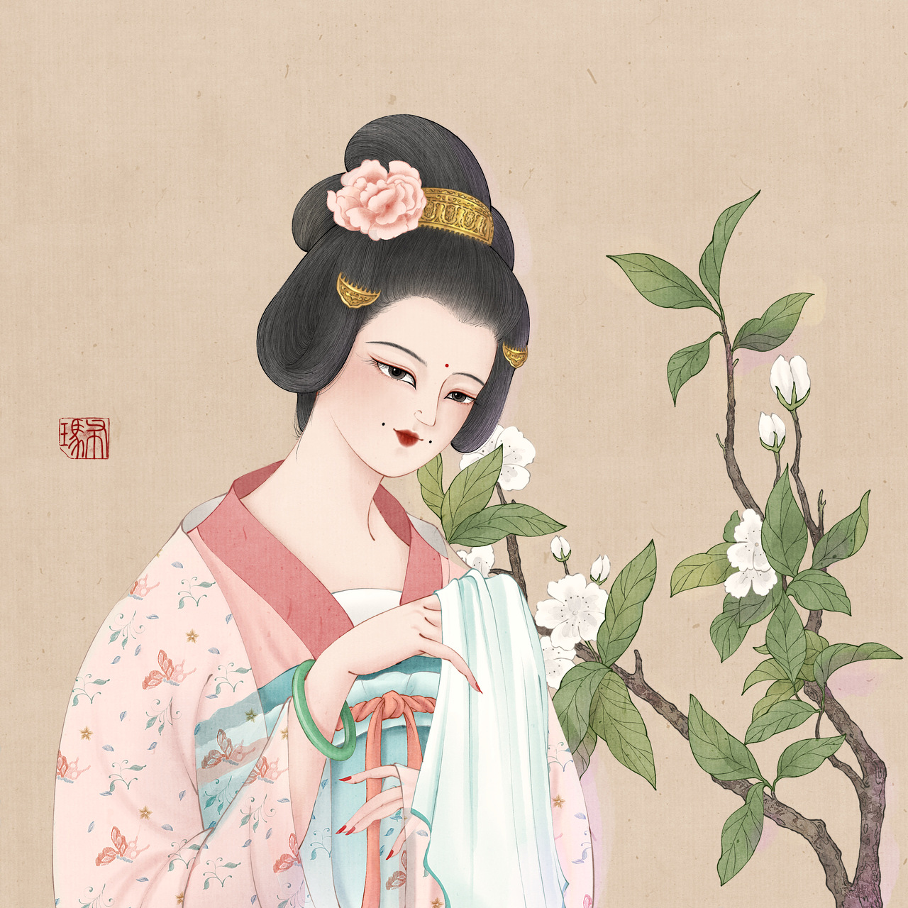 插画练习《仕女图》