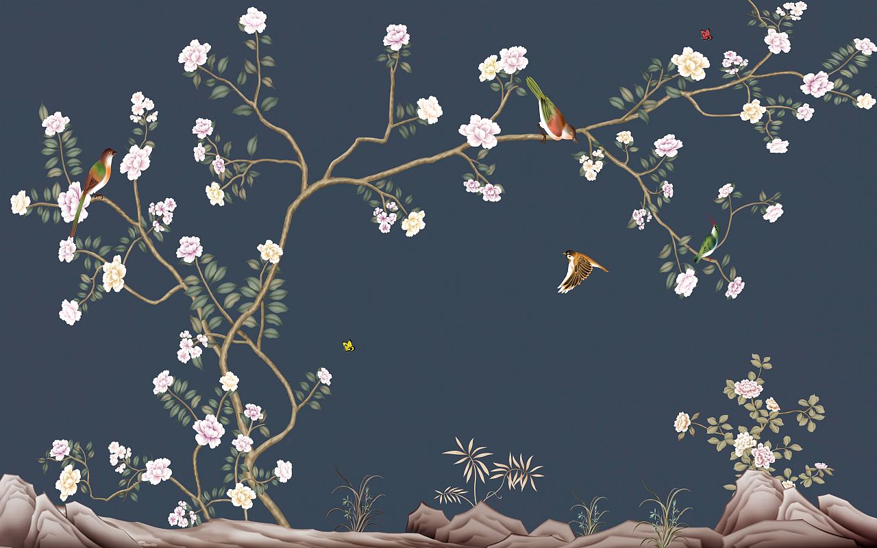 纱画、文创卷帘图案-花鸟（图ZMjg0NTE1MDky） - 图案 - 站酷设计师裕隆家居原创素材 - 站酷ZCOOL
