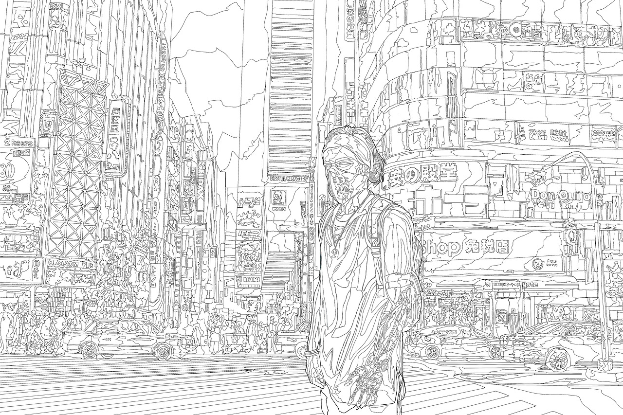 机械城市印象——赛博朋克风格插画创作(续)