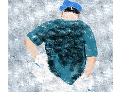 随手画-医生背影图