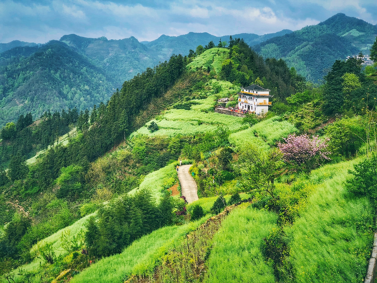 ↑这个房子里有好多游客在拍照,还有人放炮仗!