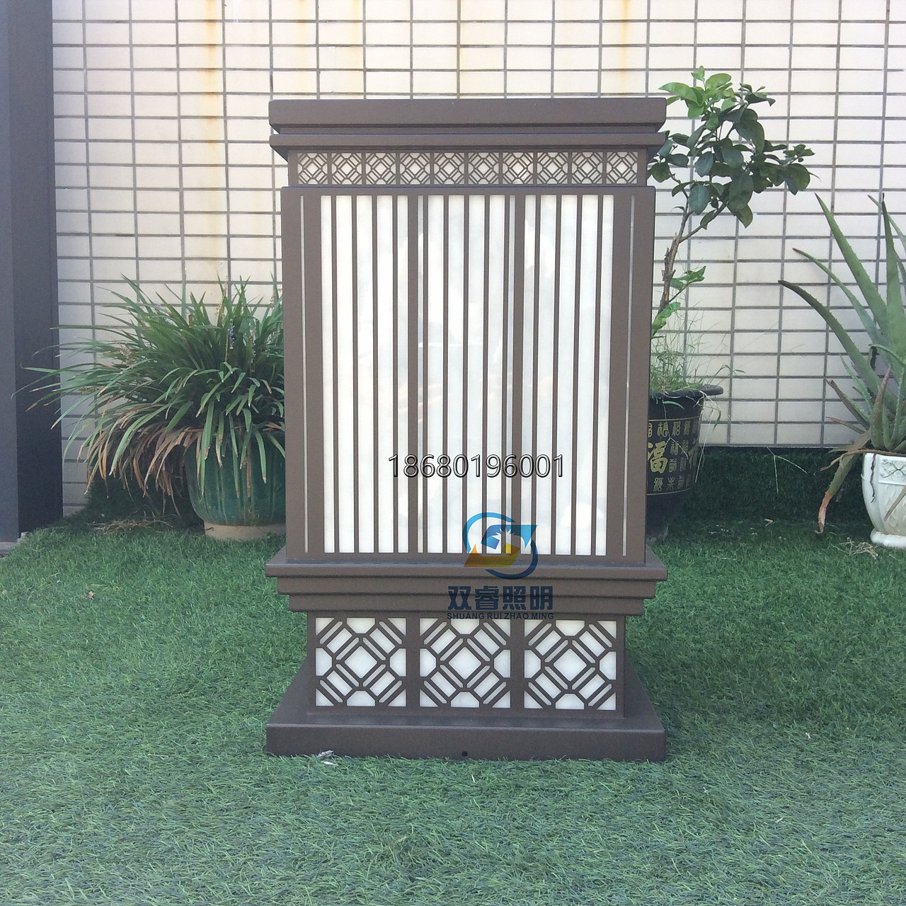 不锈钢景观灯电镀草坪灯仿云石柱头灯中式草坪灯步道灯