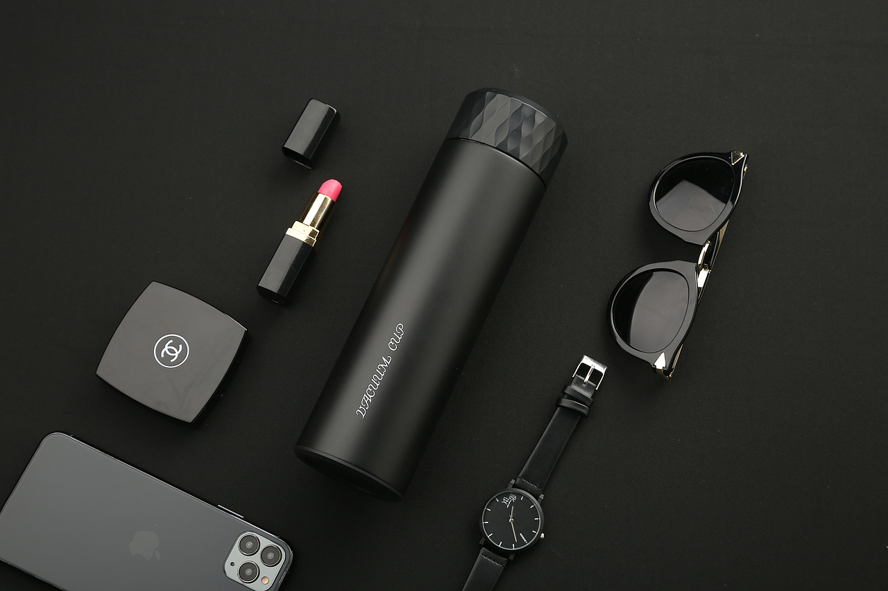 保温杯 磨砂水杯 水杯水壶 生活用品摄影静物产品拍摄