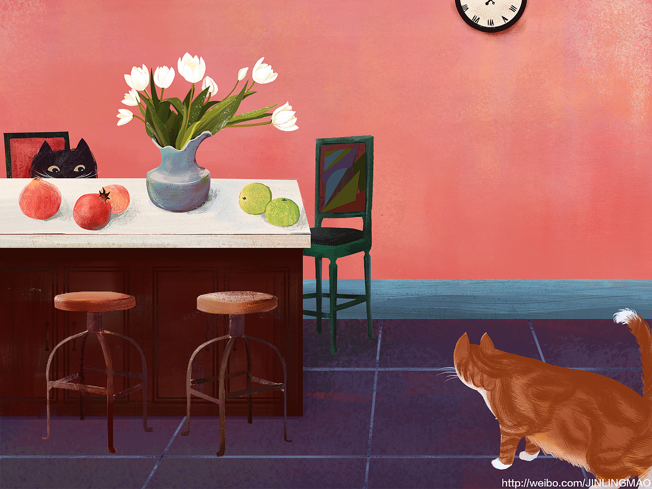 躲猫猫（图ZNjA2Mzg1NjA=） - 商业插画 - 站酷设计师D雄_原创素材 - 站酷ZCOOL