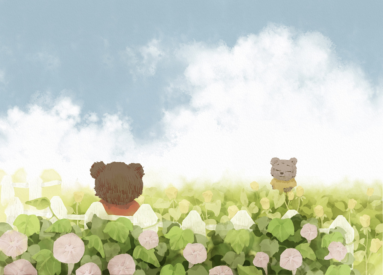 熊奶奶的花园|插画|儿童插画|一留留 - 原创作品 - 站酷 (zcool)