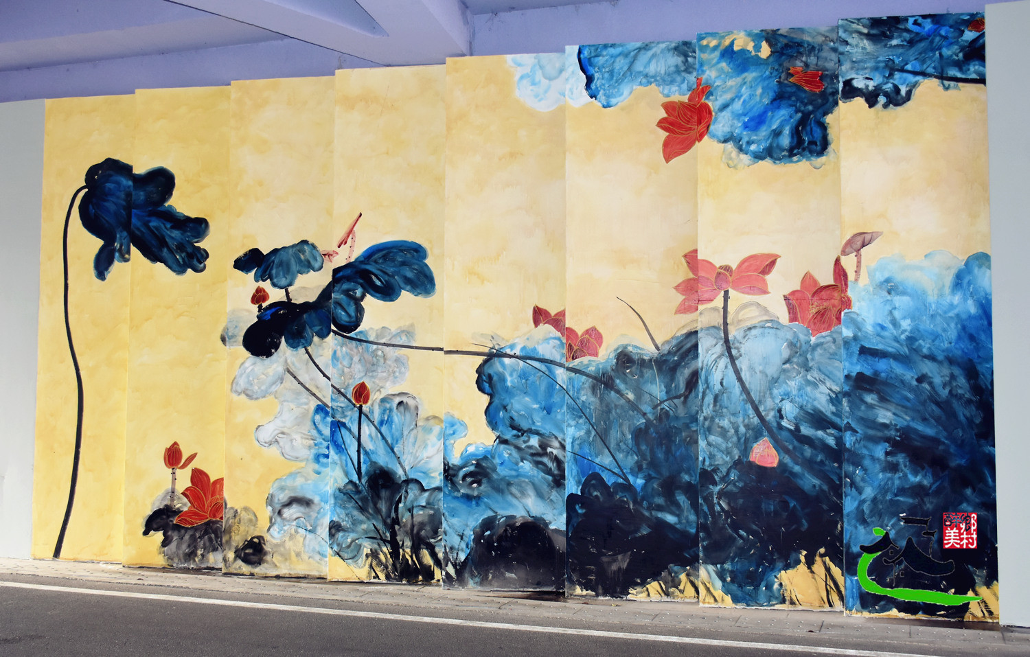 长沙西湖公园隧道壁画【醉美乡村文化墙】