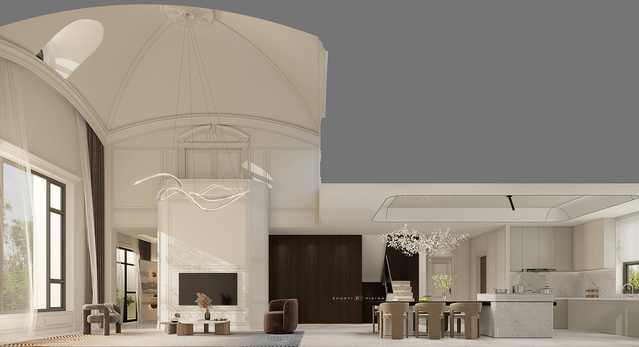 欧式诧寂混搭表现 cr6.0（图ZMjgwMTAyNDYw） - 家装设计 - 站酷设计师硺艺数字表现原创素材 - 站酷ZCOOL