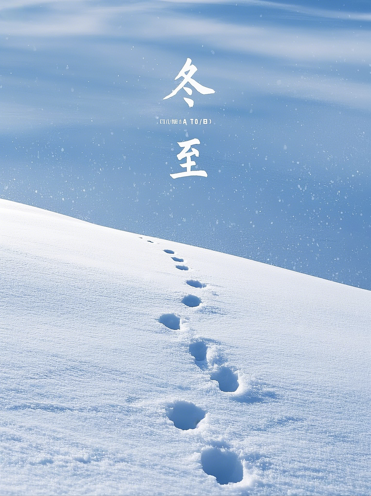 冬至风景海报，附2插画
