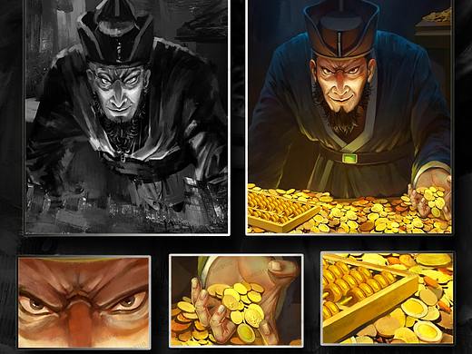 中国风武侠漫画主图 厚涂作品 水浒传 人物商业插画