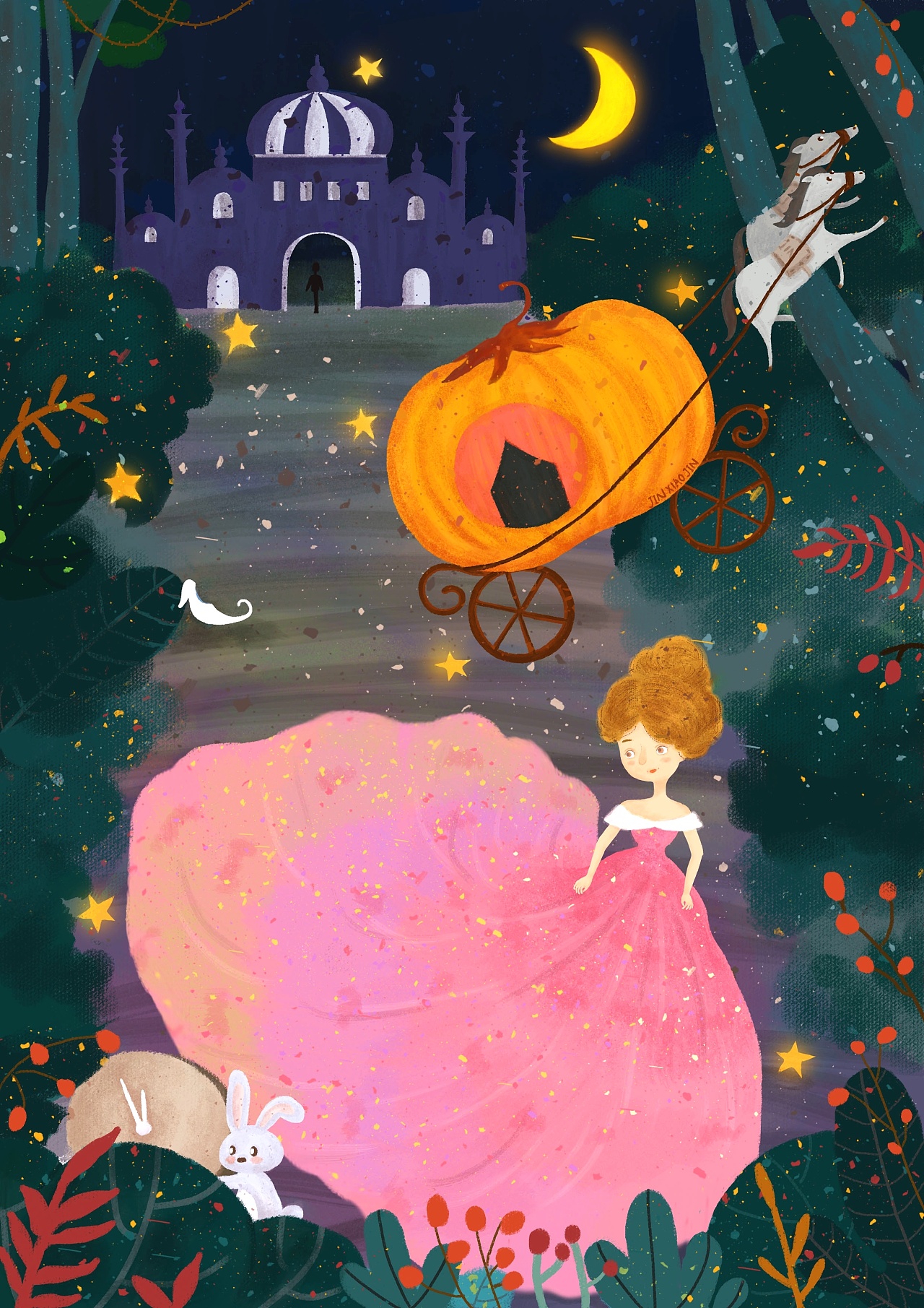 午夜灰姑娘|插画|商业插画|jjenni不正锦er - 原创作品 - 站酷 (zcool