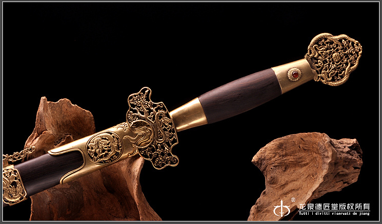 龙泉刀剑-明·公卿佩剑|百炼钢夹钢(dj-2670)