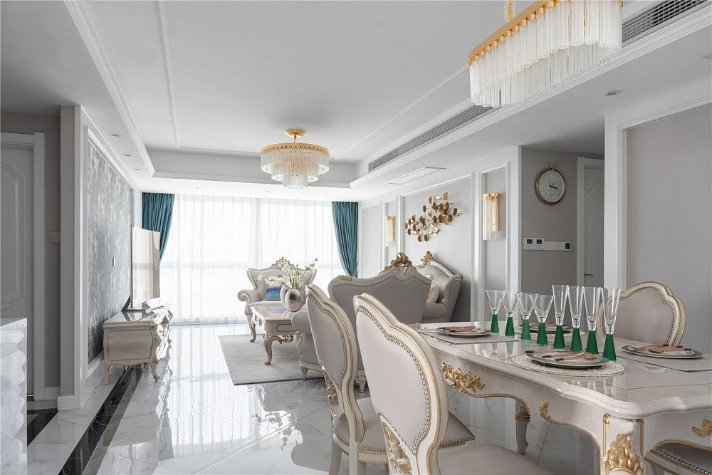 沈阳爱林整装客厅错层三台阶效果图