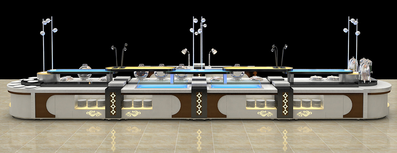 迪克石材自助餐台 固定自助餐台自助餐台图片设计定制