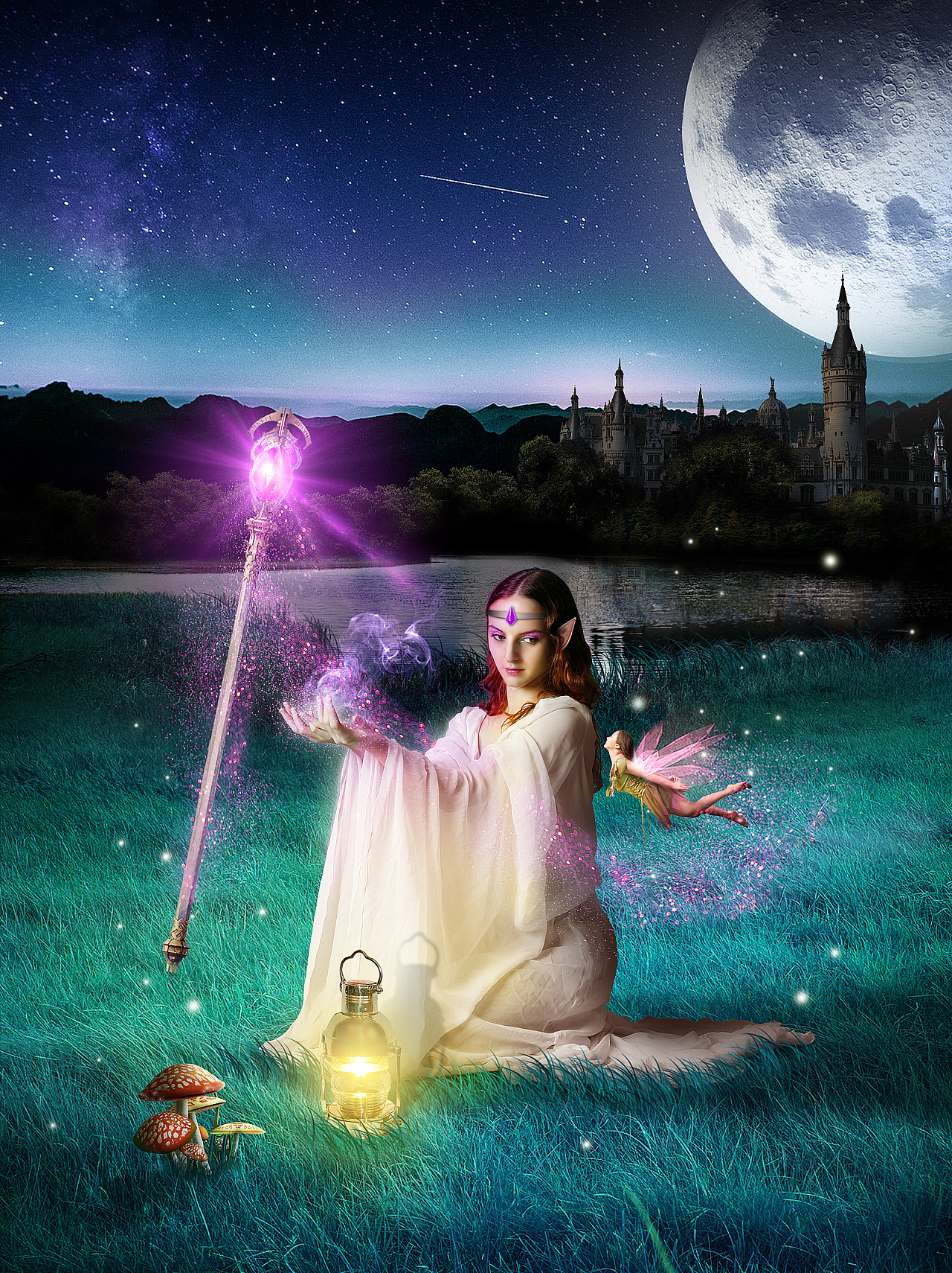 魔幻海报合成-魔法精灵女