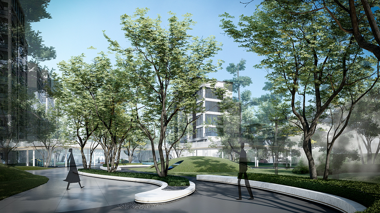 现代景观住宅大区概念方案图（图ZMjQ1MDIyOTI0） - 建筑/空间 - 站酷设计师Spaltaion艺行原创素材 - 站酷ZCOOL