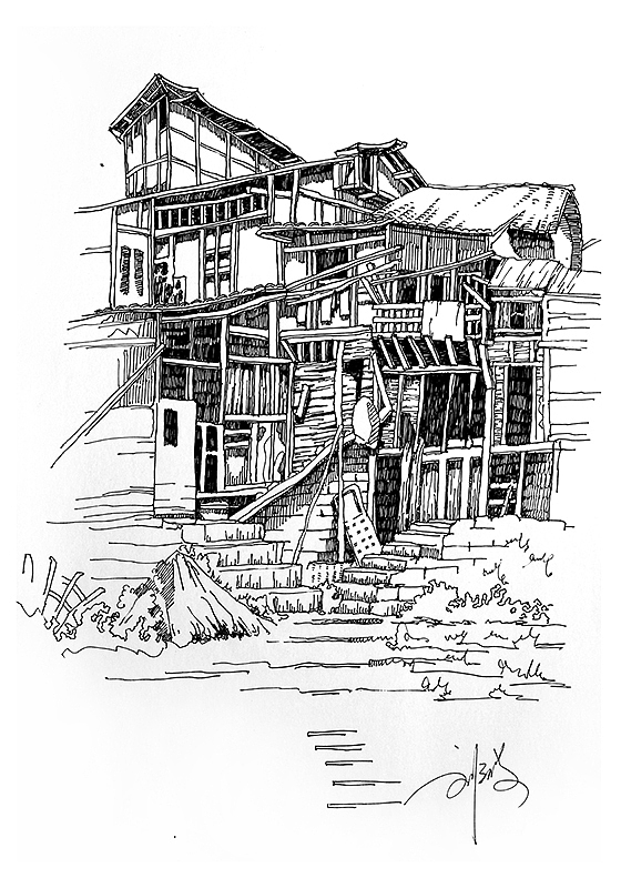 速写范例——乡村之旅