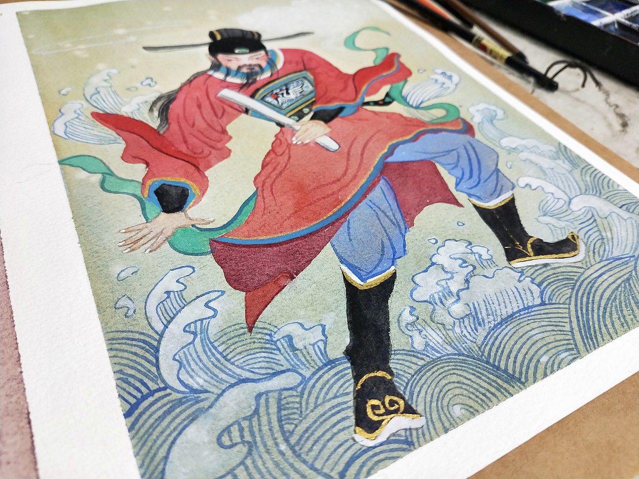 八仙神话 颜彩手绘