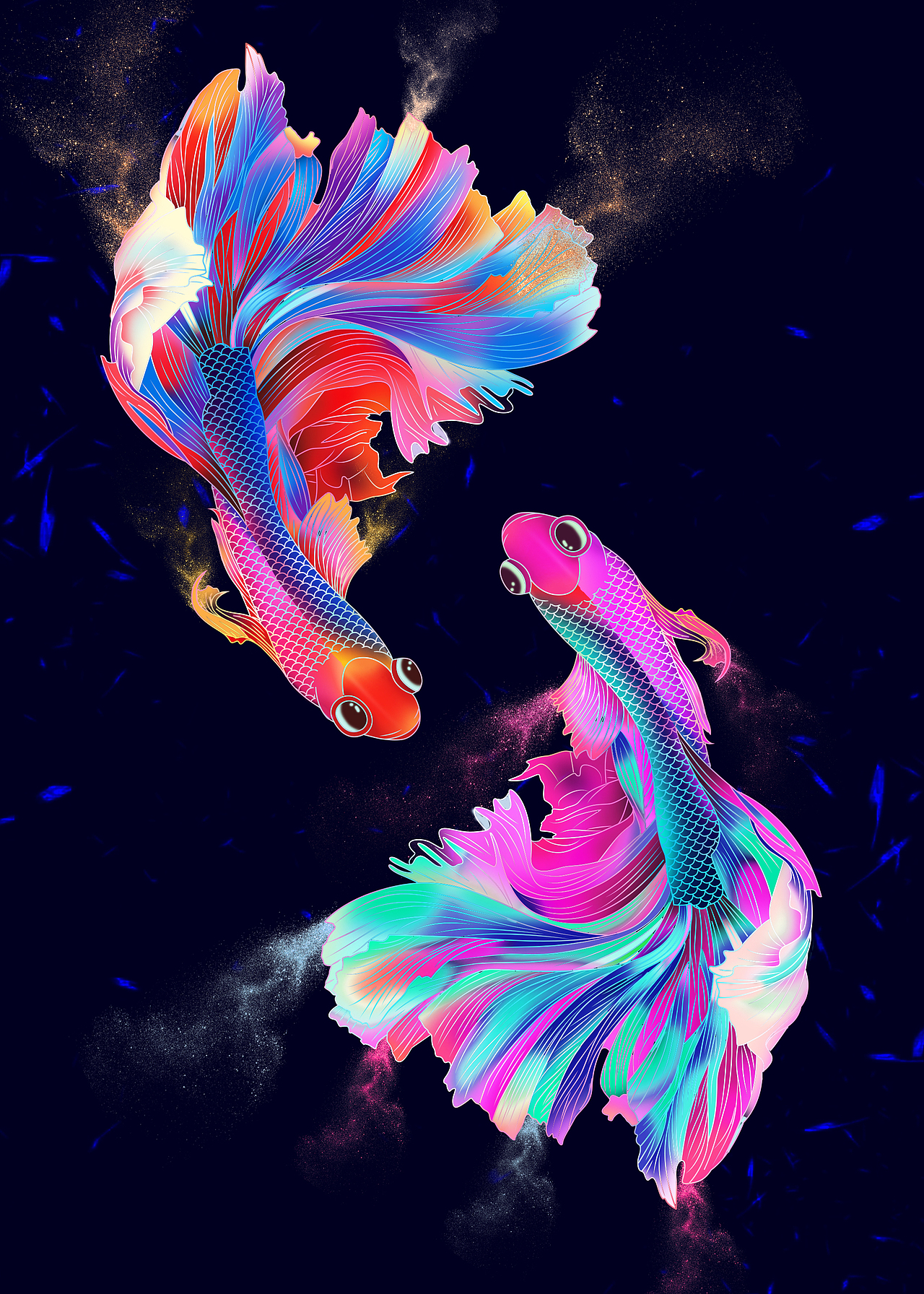 小习作之双鱼戏水