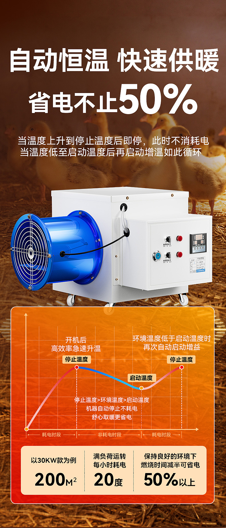 取暖器 精修 详情页