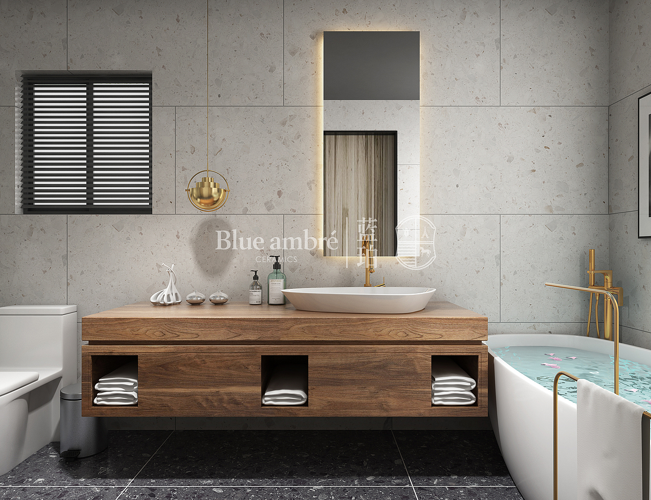 蓝珀瓷砖A系列空间效果图（图ZMTYyODkwMzQ4） - 家装设计 - 站酷设计师言兮之原创素材 - 站酷ZCOOL