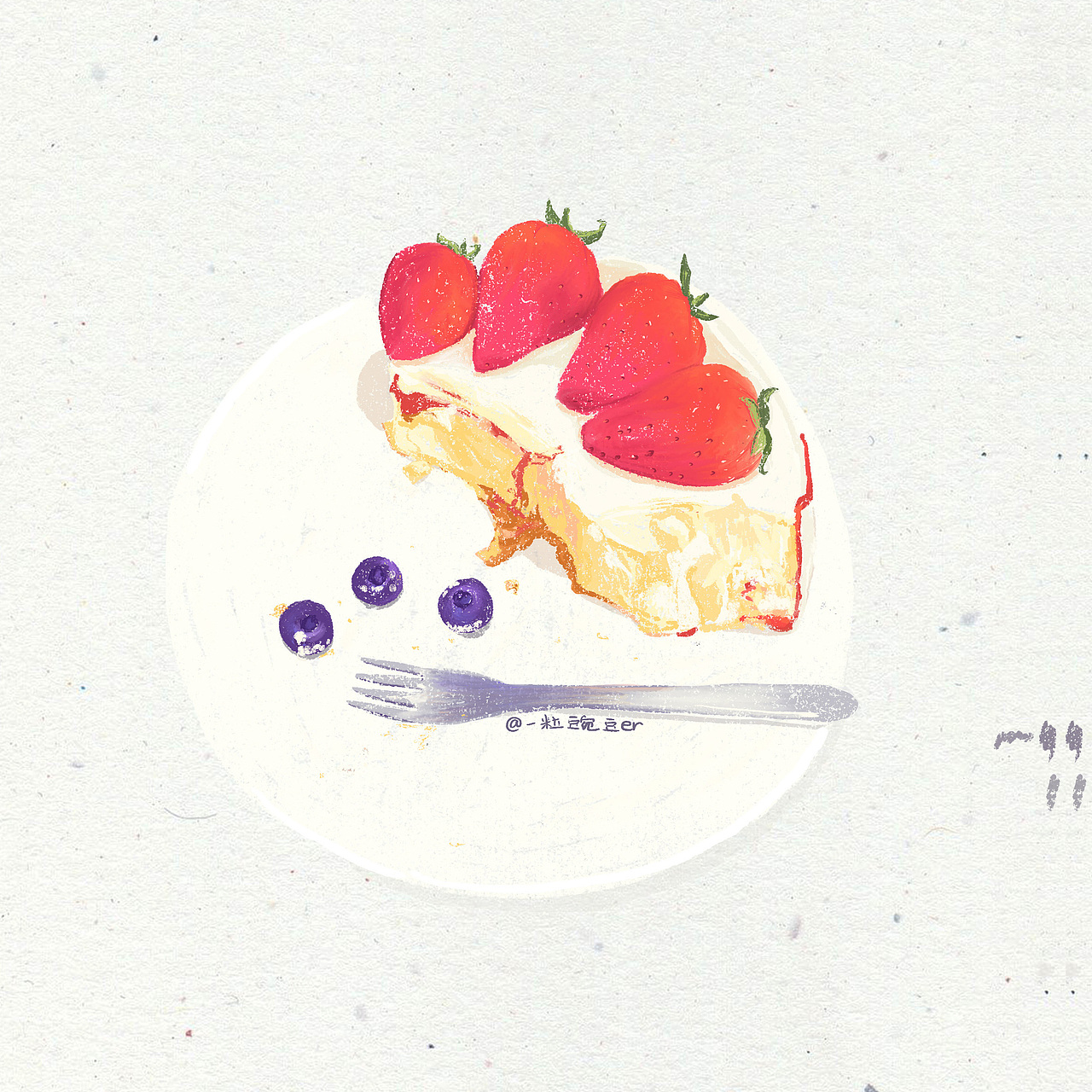 手绘美食/半写实（图ZMTk0NjcxMzI4） - 创作习作 - 站酷设计师一粒豌豆er原创素材 - 站酷ZCOOL