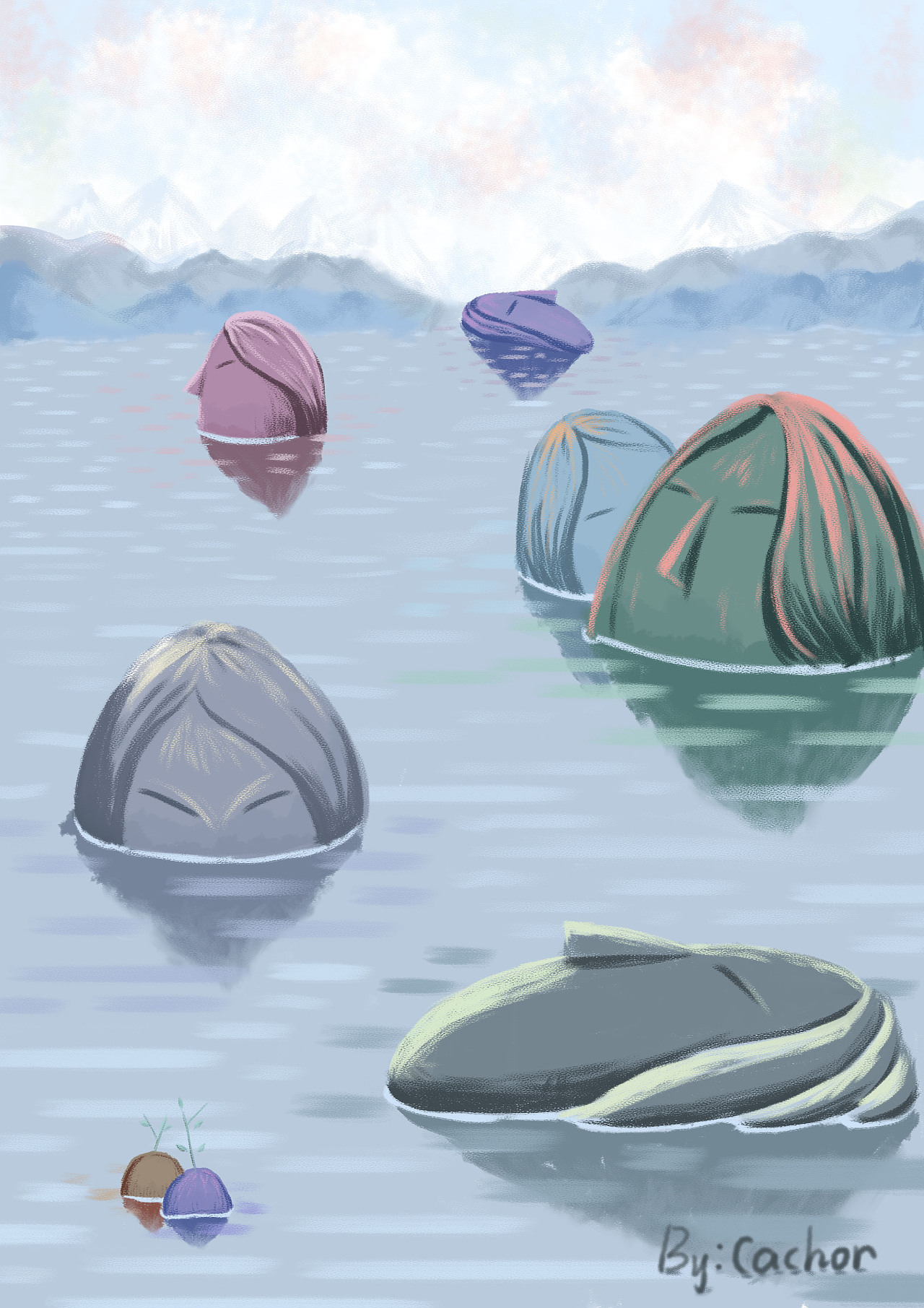 没人是一座孤岛|插画|商业插画|cachor瑶 - 原创作品 - 站酷 (zcool)