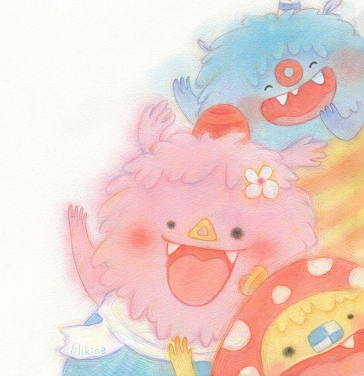 小怪物吧啦豆（图ZMzY2NjcwOTI=） - 儿童插画 - 站酷设计师An_Fangyi原创素材 - 站酷ZCOOL