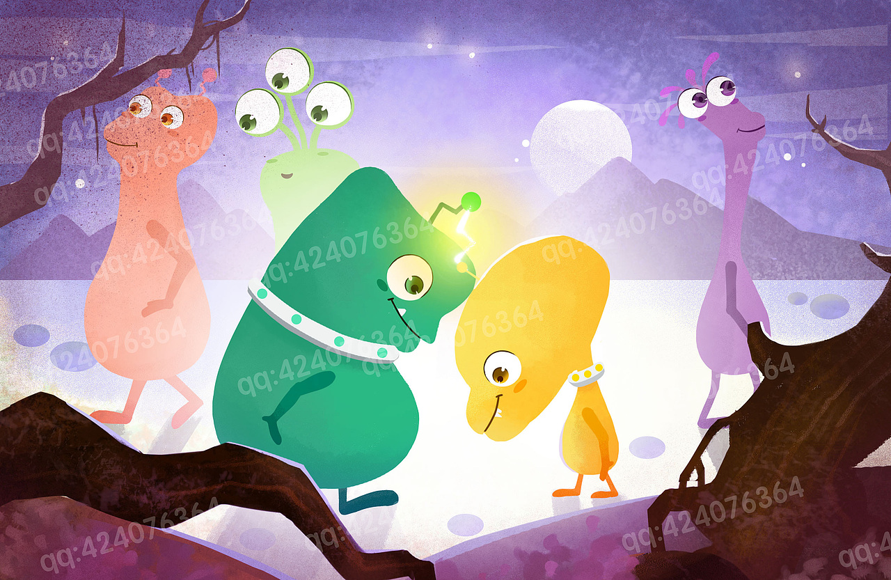 一个关于外星人的绘本,还是没放全