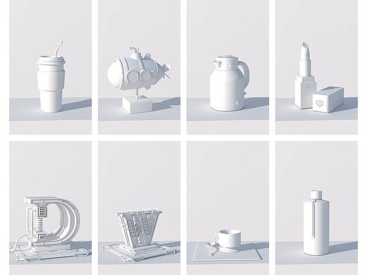 C4D作品-白膜
