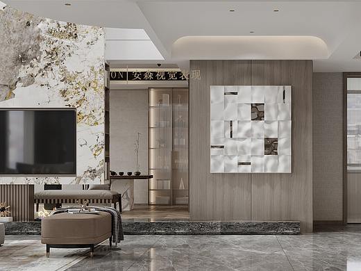 现代轻奢客厅表现