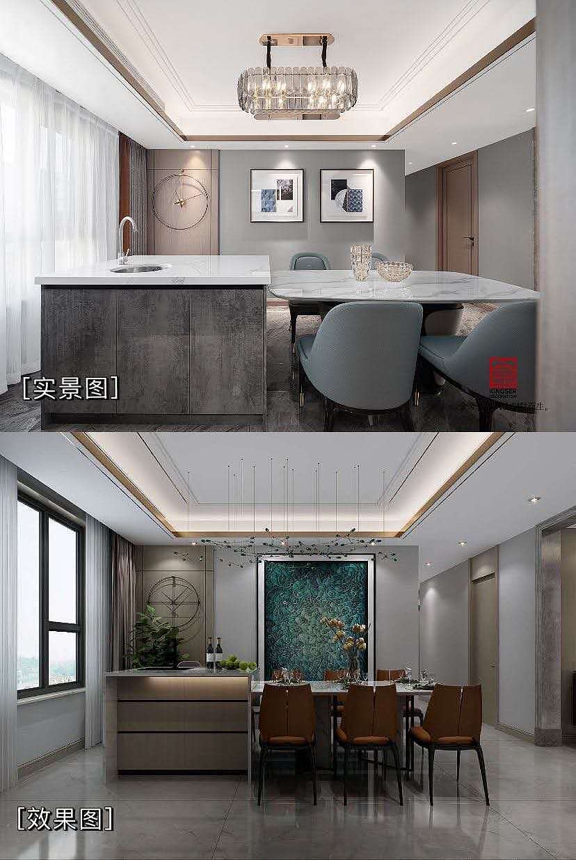 【金舍最新实景作品vs效果图】 191㎡现代轻奢风格