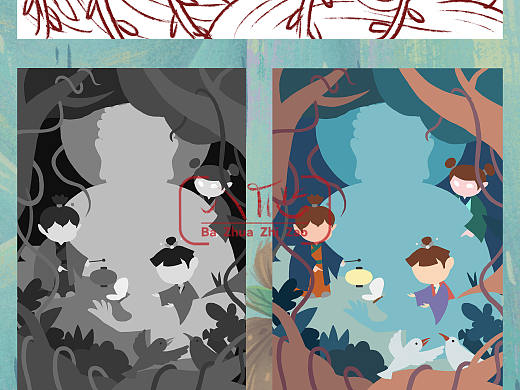 插画：飞蛾与佛