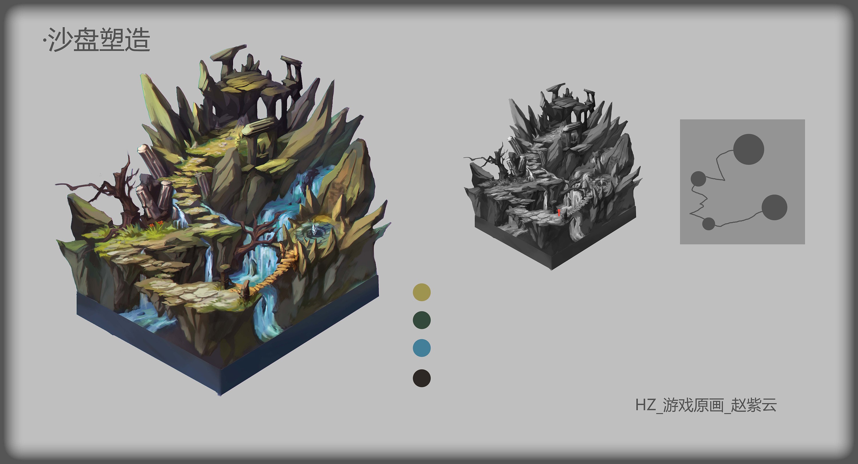 沙盘场景|插画|游戏原画|kaffir - 原创作品 - 站酷 (zcool)