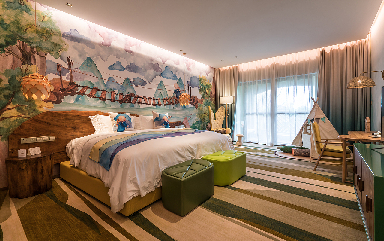 槿纹新作 | 峨眉山悟啦啦亲子酒店（图ZMTQ4MjIxOTcy） - 家装设计 - 站酷设计师槿纹设计原创素材 - 站酷ZCOOL