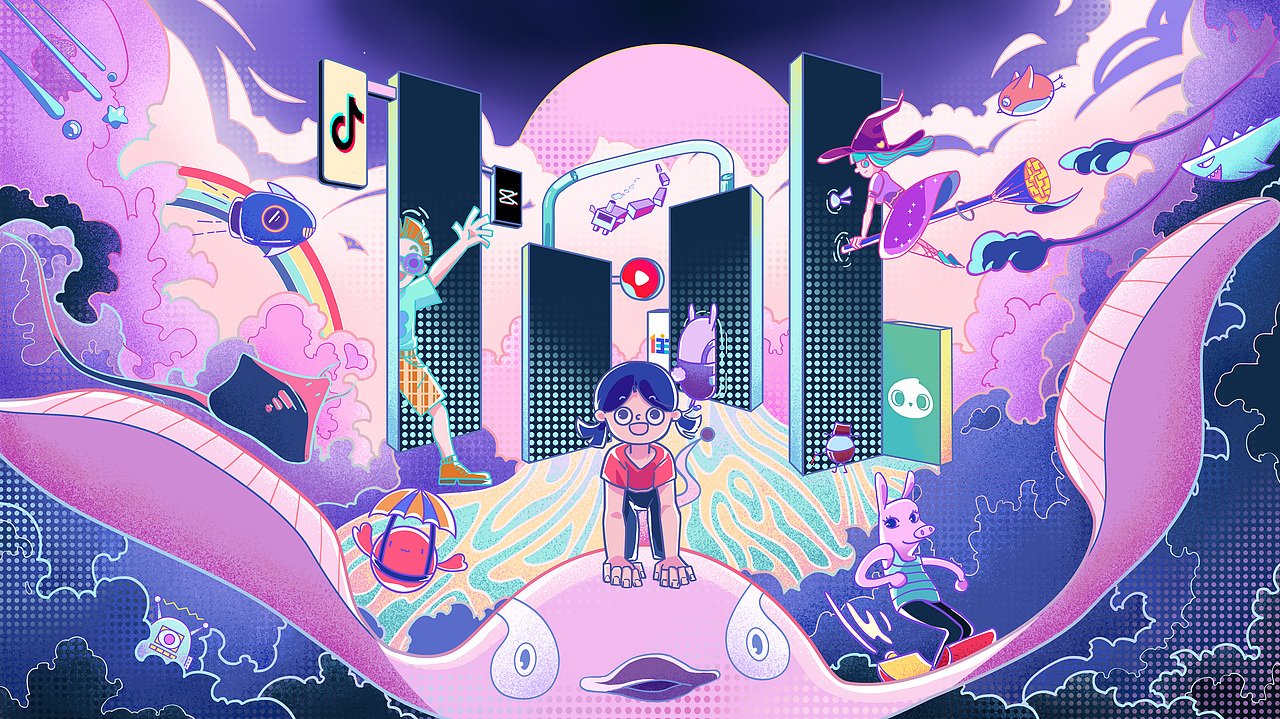 字节跳动|客来客往|平面|海报|路路哩_原创作品-站酷zcool