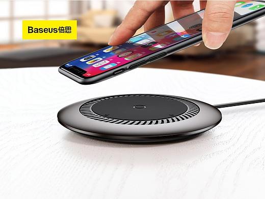 倍思 智能车载支架无线充