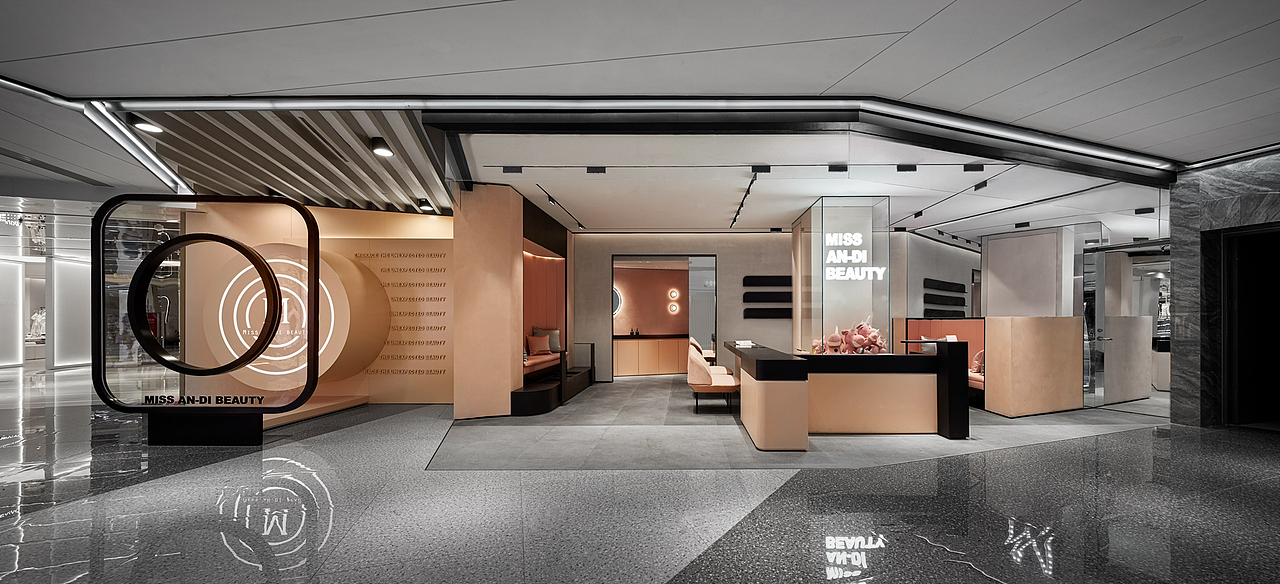 甜酷风美甲店设计🍑不妨碍高客流高坪效（图ZMzQ2MzMyMjUy） - 商业空间设计 - 站酷设计师以识空间设计原创素材 - 站酷ZCOOL