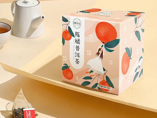 花茶包装效果图蜜桃桂花乌龙陈橘普洱茉莉花茶玫瑰红茶