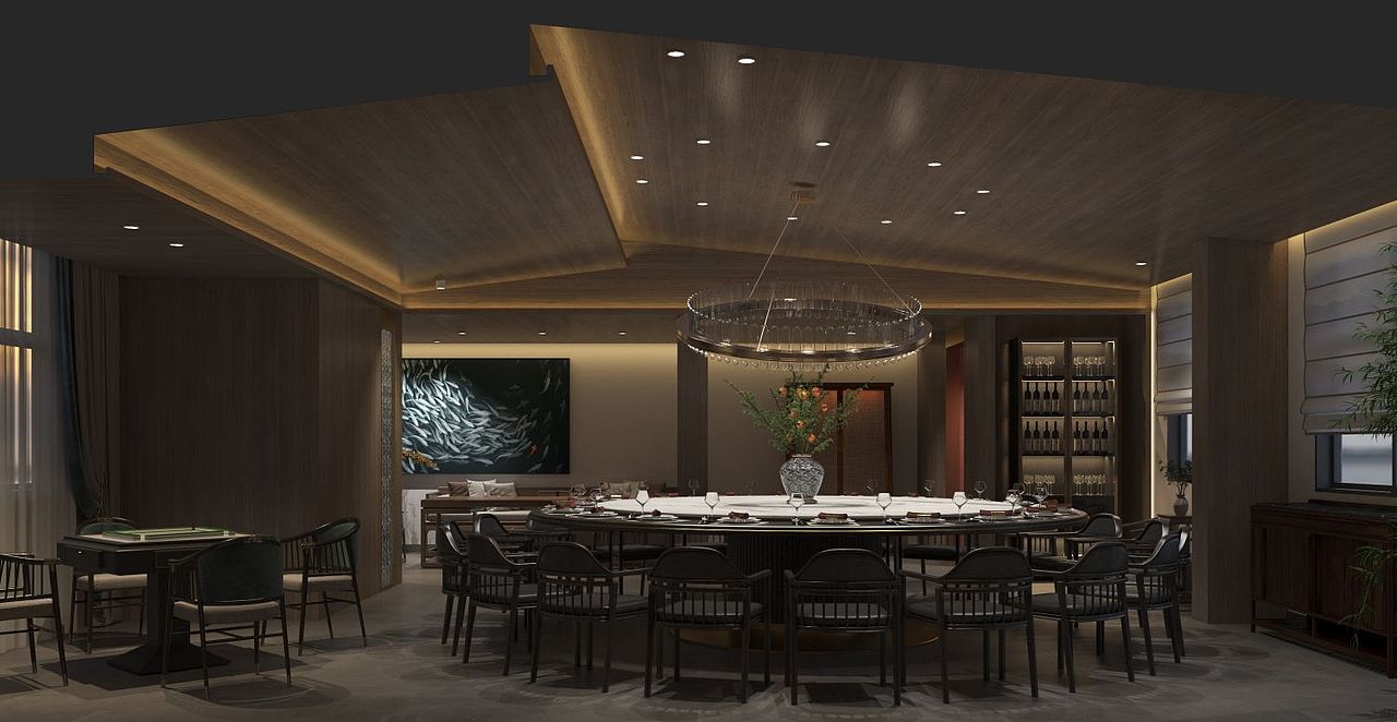 私房菜包厢效果图表现