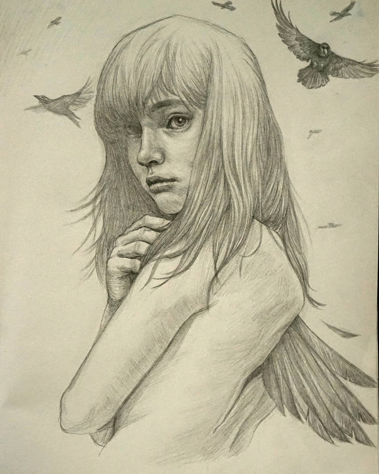 幻想速写:渡鸦|插画|创作习作|liujingyingart - 原创作品 - 站酷