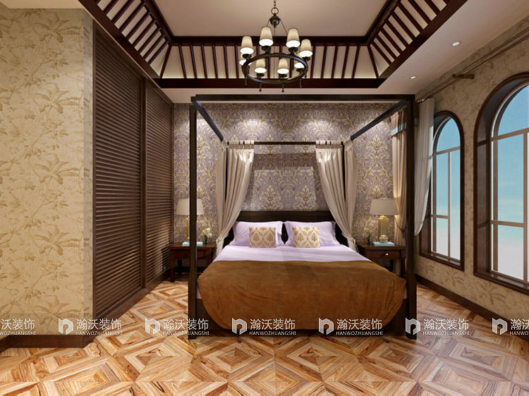 石家庄西山御园500平米美式别墅装修设计效果图（图ZMzc3ODUzNTY=） - 家装设计 - 站酷设计师苏苏别墅装修设计原创素材 - 站酷ZCOOL