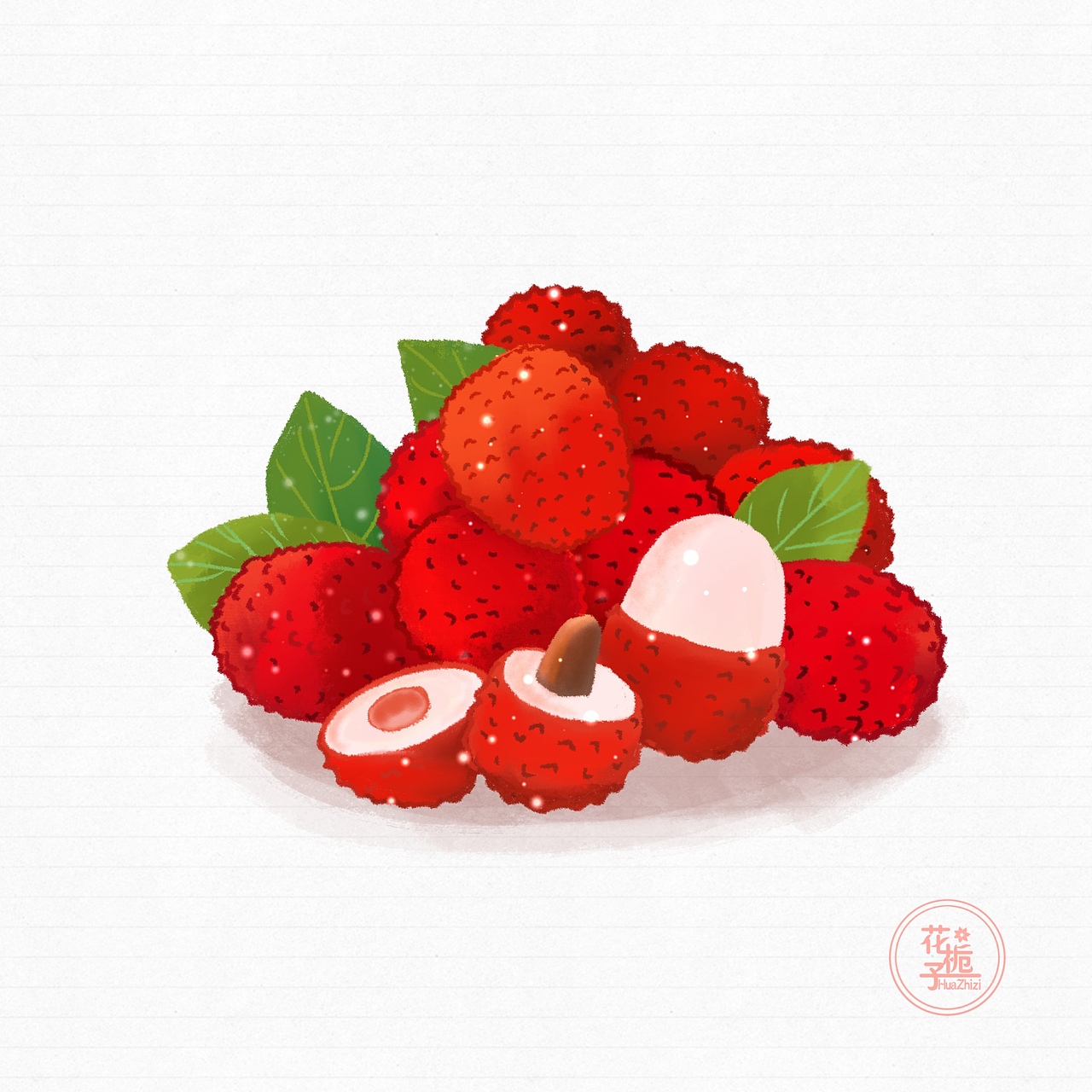 水果九图: 西瓜 香蕉 芒果 葡萄 水蜜桃 猕猴桃……