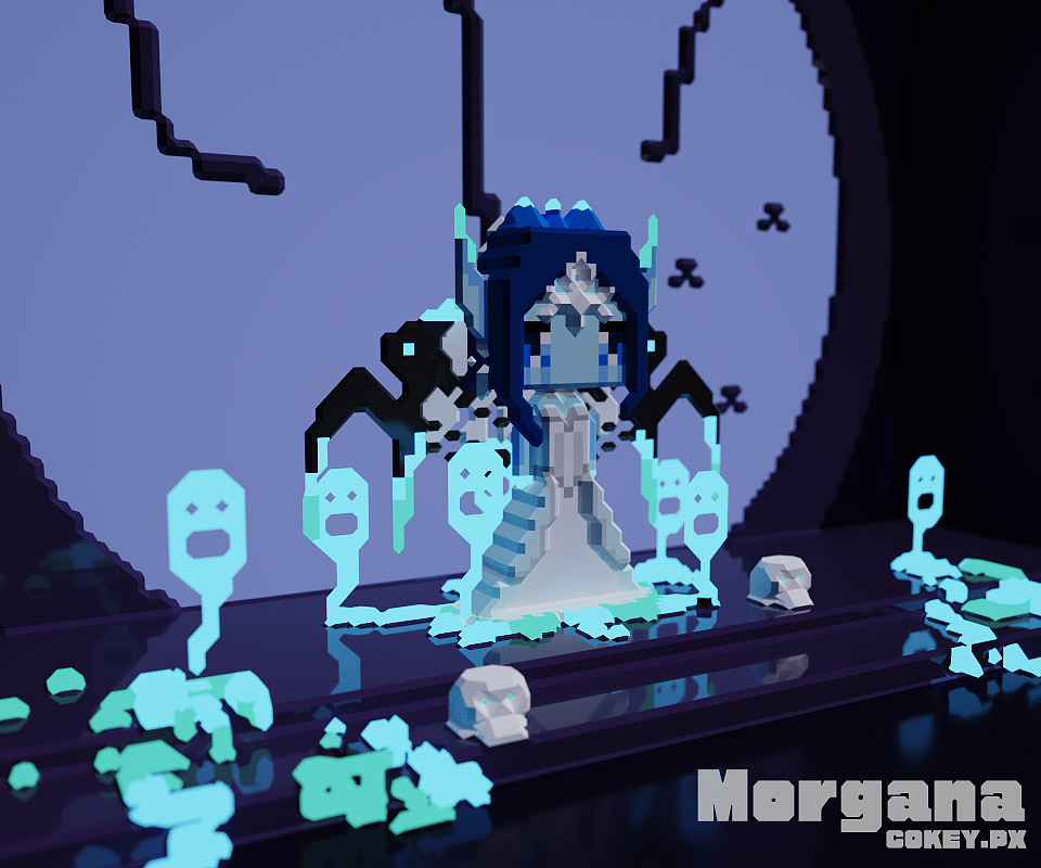 lol立体人物鬼魂新娘莫甘娜