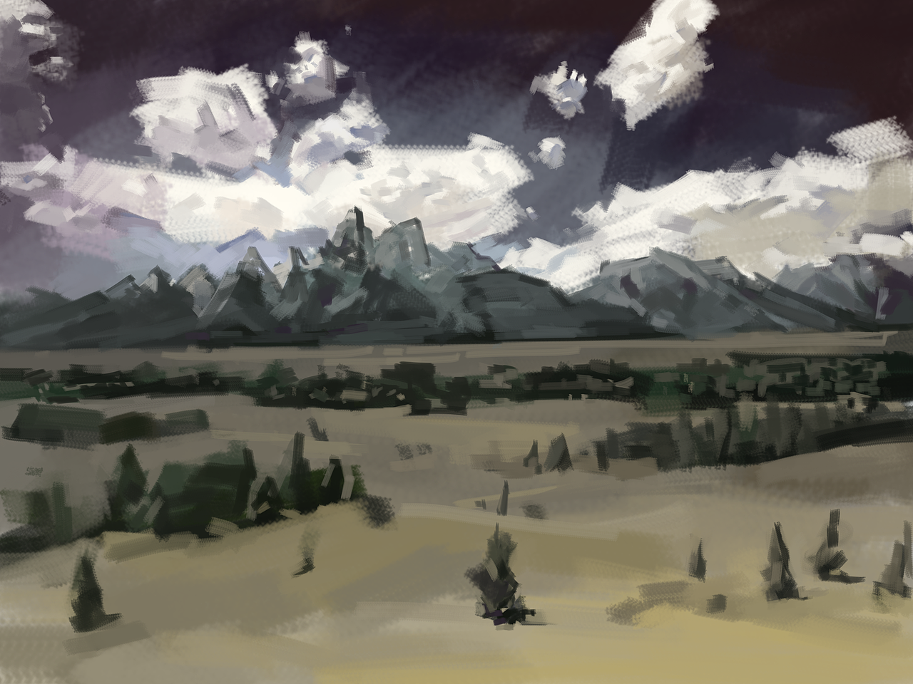 色彩风景—开始用PS板绘画带颜色的画惹（图ZMjMwOTQ5MDEy） - 创作习作 - 站酷设计师地球猫猫教原创素材 - 站酷ZCOOL