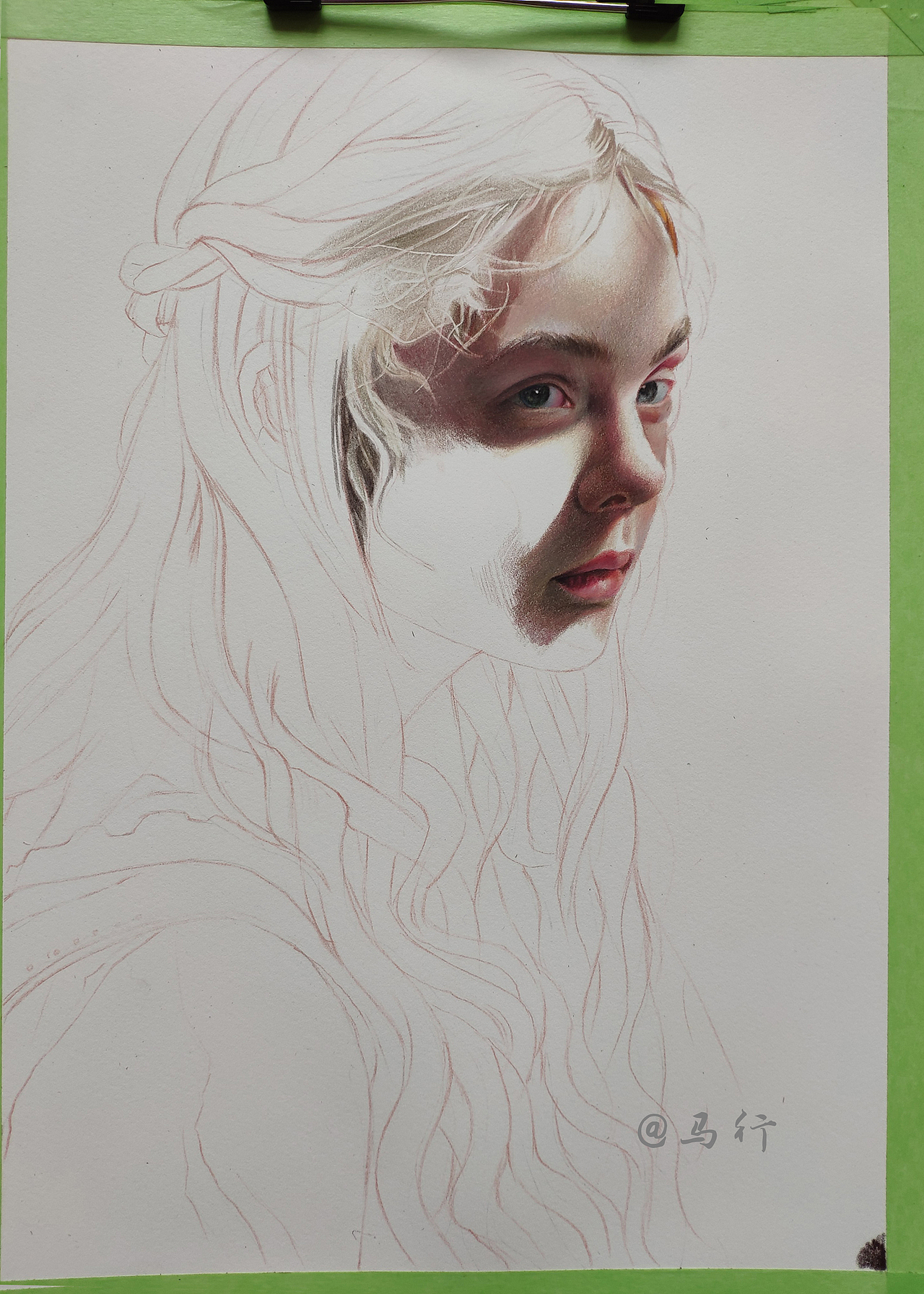 彩铅人像|纯艺术|绘画|马行画彩铅_原创作品-站酷zcool