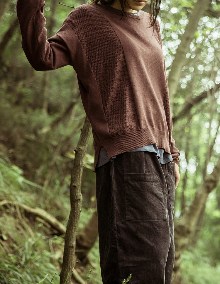 成都原创设计女式新款秋冬灯芯绒阔腿休闲裤长裤文艺术范