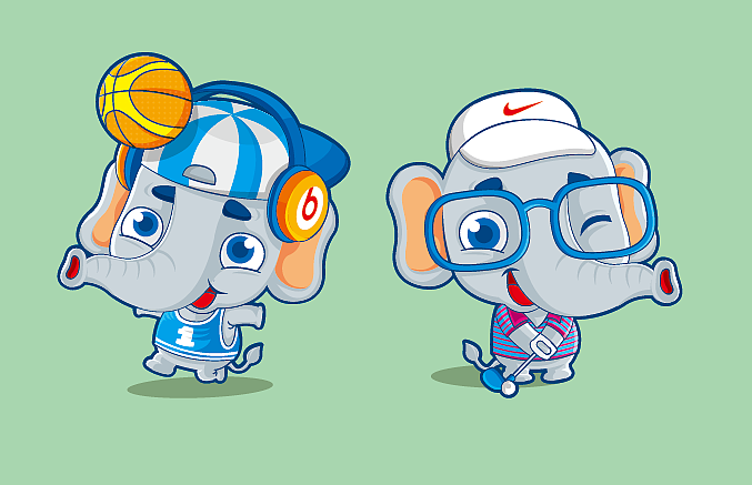 大象避孕套卡通形象设计