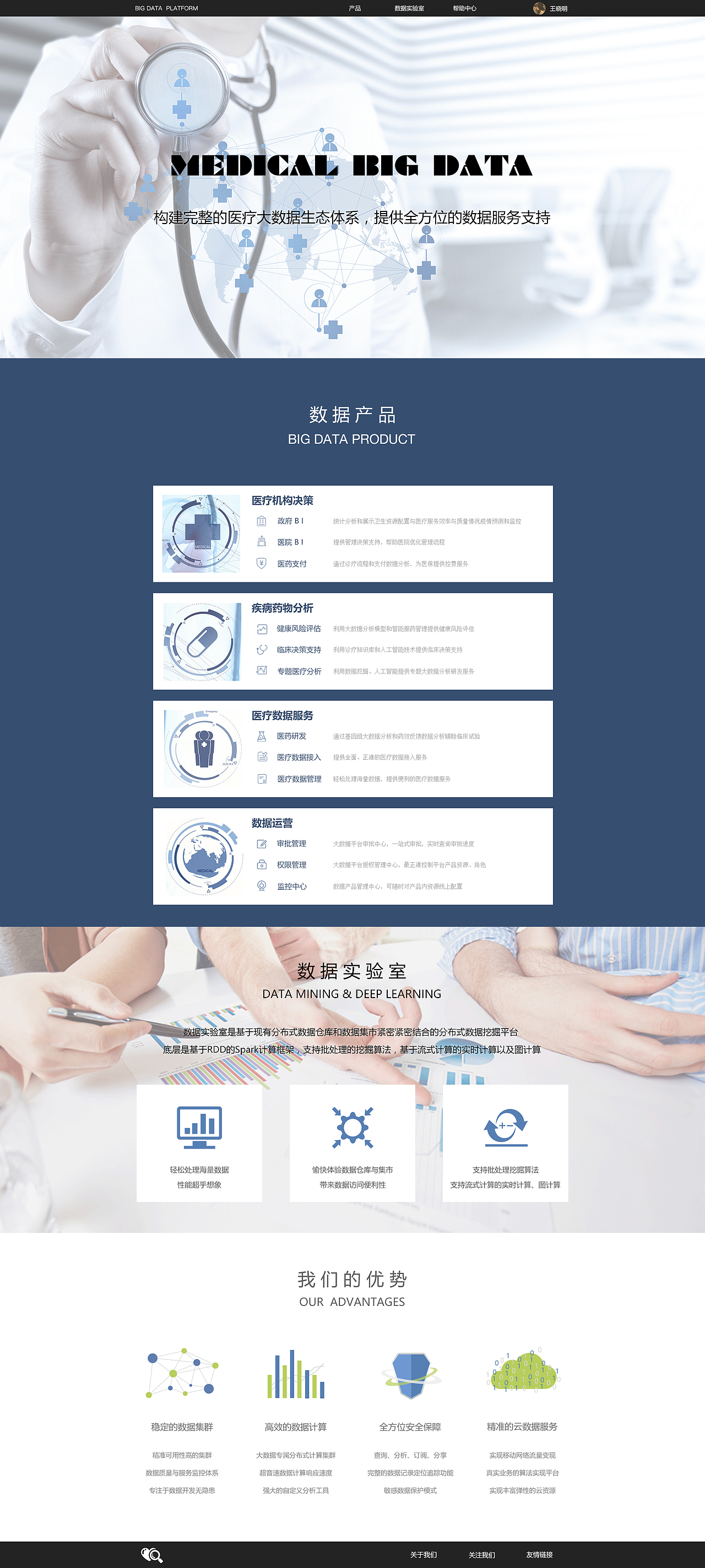 「SIRON YANG」大数据医疗网页设计-官网设计（图ZNzk4OTE1MDA=） - 企业官网 - 站酷设计师SironYang原创素材 - 站酷ZCOOL
