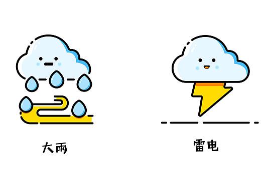 MEB风格的天气图标（个人主页-ZMzUwMzY4NTI=） - 图标 - 站酷设计师迷茫中的外星人原创素材 - 站酷ZCOOL